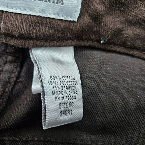 Chicos Womens Platinum Denim Pants Brown Size 00 Cotton Stretch Pockets Button - Picture 7 of 12